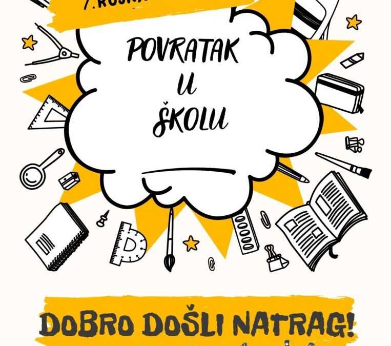 POVRATAK U ŠKOLU – NOVA ŠKOLSKA GODINA PRED NAMA